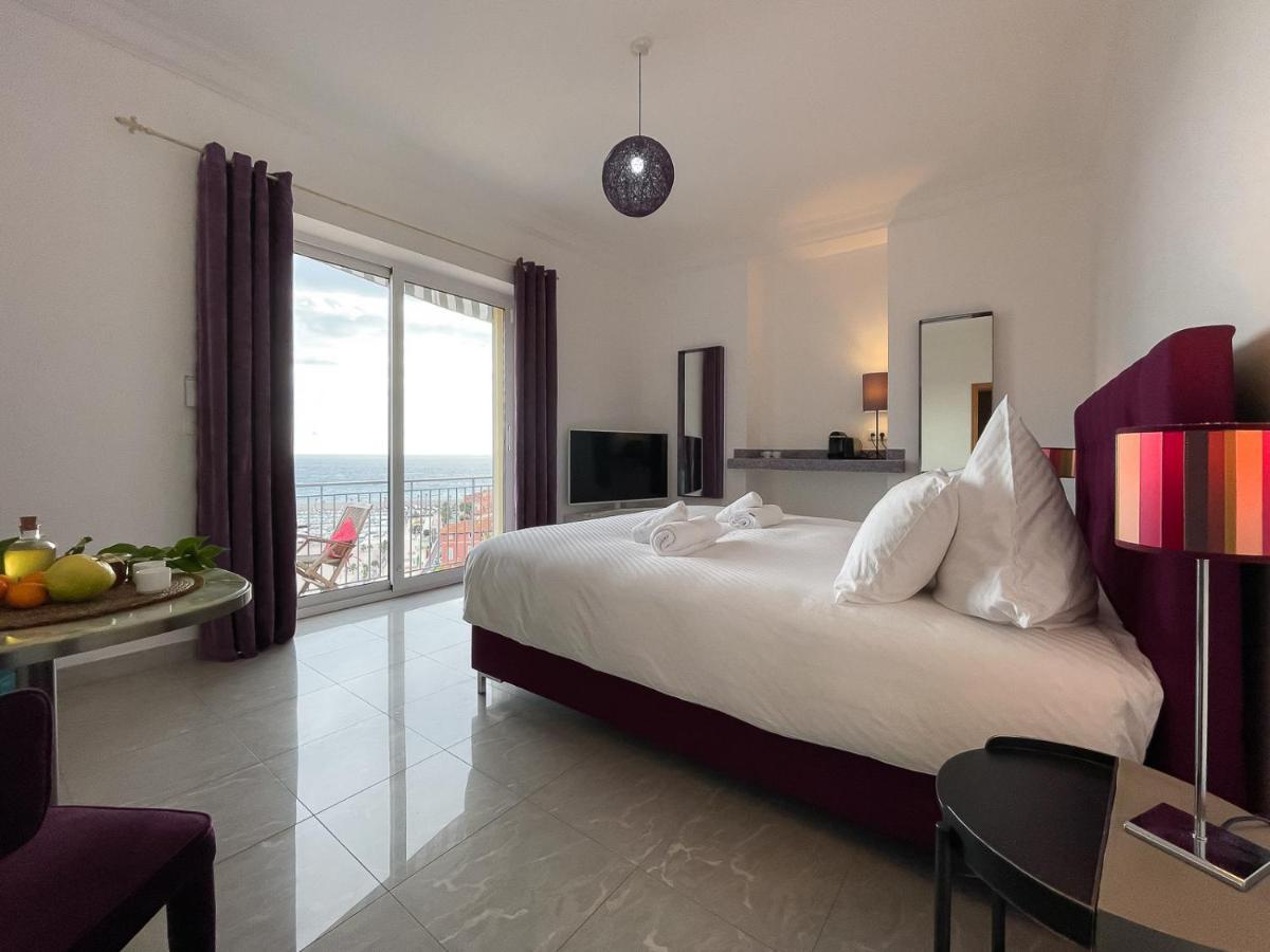 Villa L'Ensoleillee Vue Panoramique Mer, 250 M De La Plage Et Du Centre Ville 芒通 外观 照片