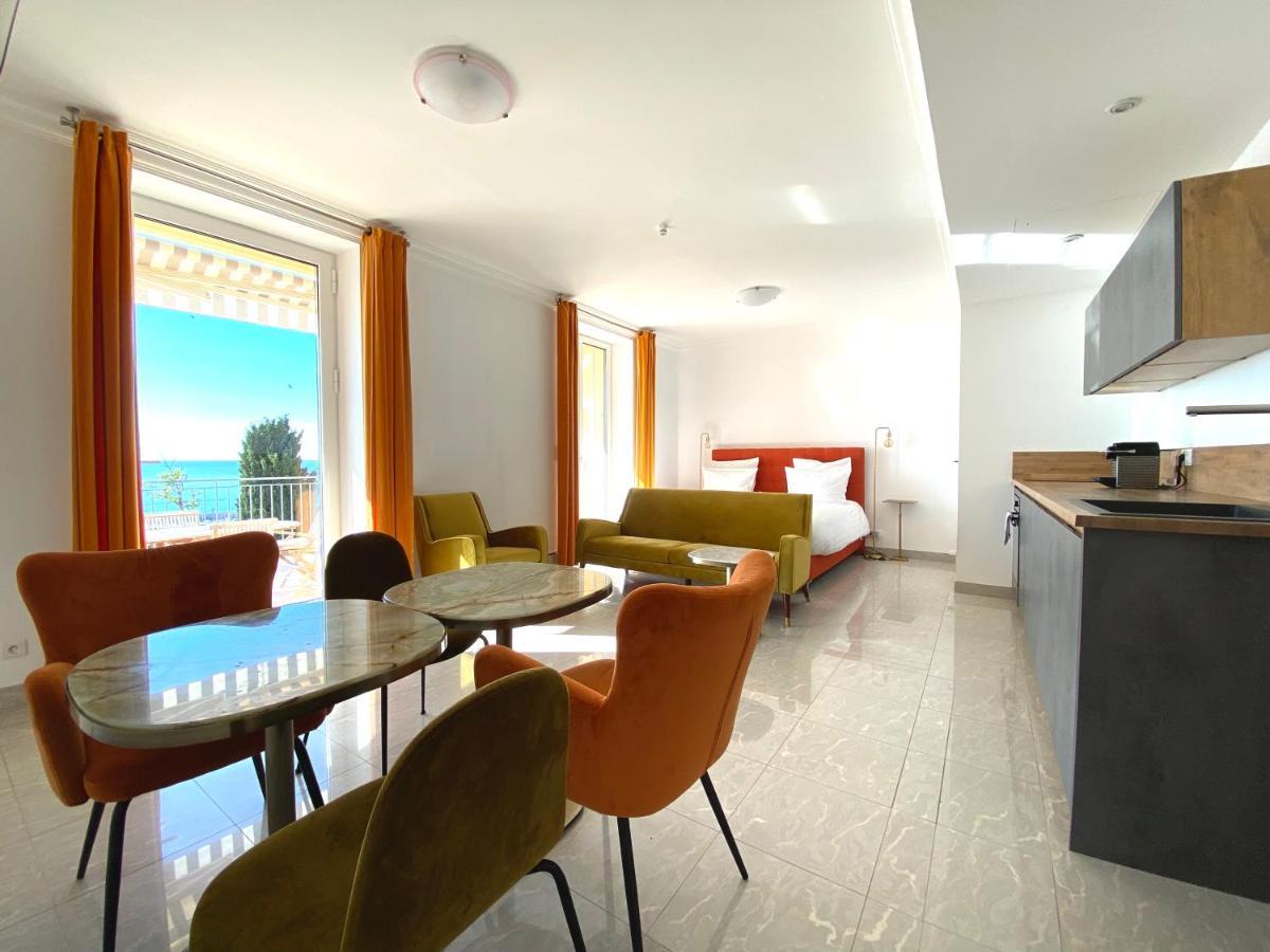 Villa L'Ensoleillee Vue Panoramique Mer, 250 M De La Plage Et Du Centre Ville 芒通 外观 照片