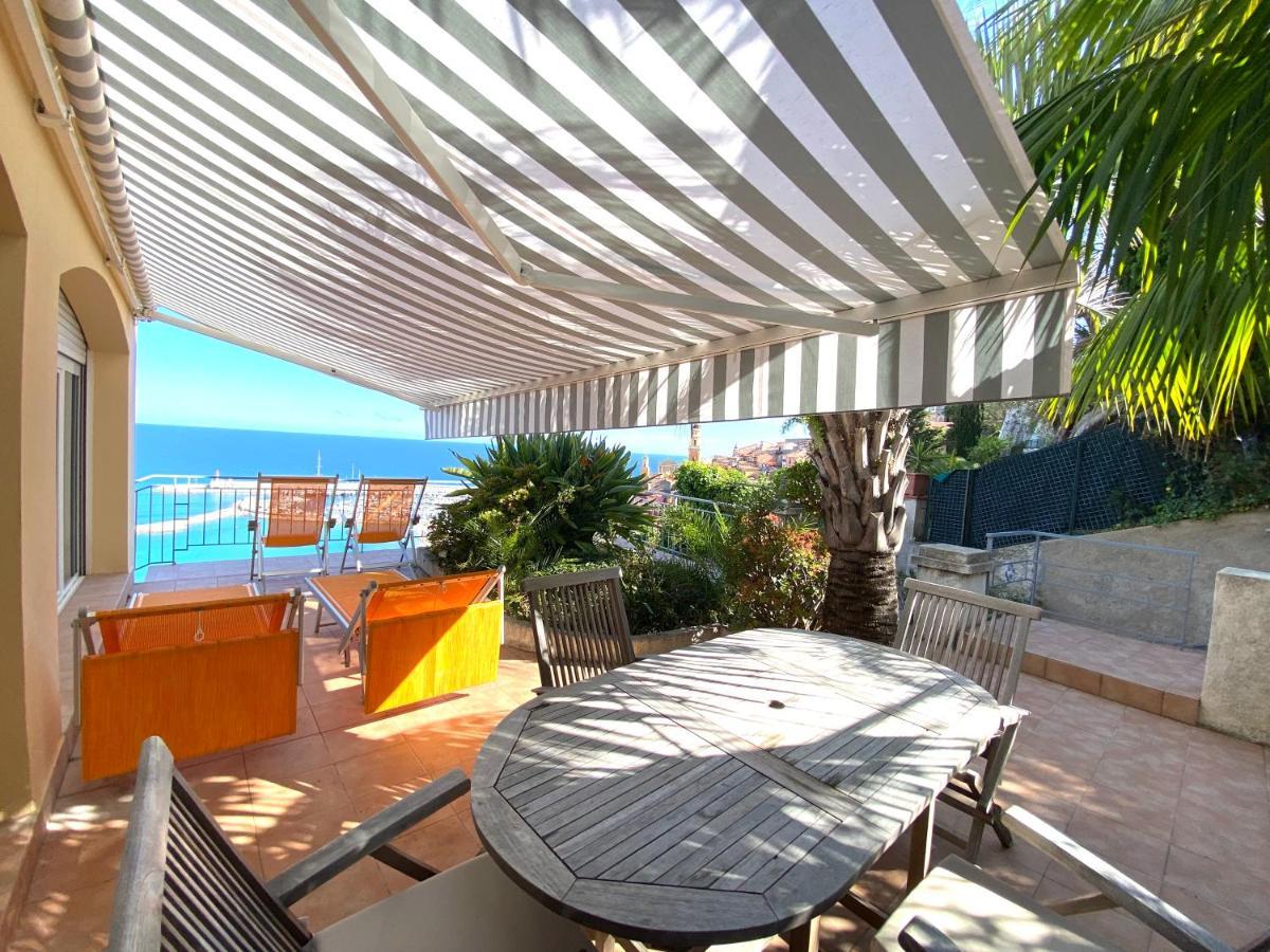 Villa L'Ensoleillee Vue Panoramique Mer, 250 M De La Plage Et Du Centre Ville 芒通 外观 照片