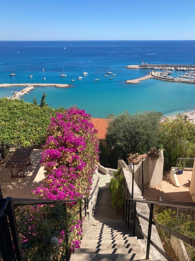 Villa L'Ensoleillee Vue Panoramique Mer, 250 M De La Plage Et Du Centre Ville 芒通 外观 照片