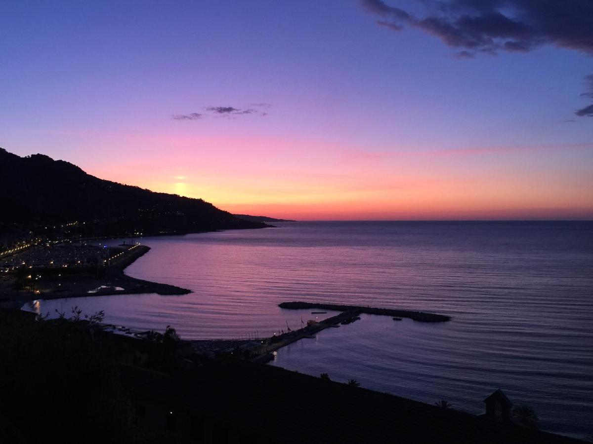 Villa L'Ensoleillee Vue Panoramique Mer, 250 M De La Plage Et Du Centre Ville 芒通 外观 照片